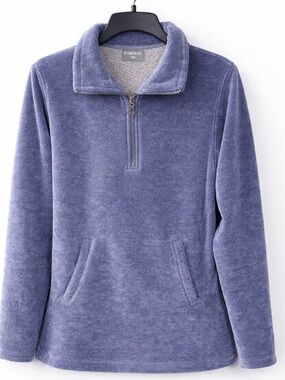 32 Degrees Heat Sherpa Lined Fleece Pullover Quarter Zip Medium Cozy Warm